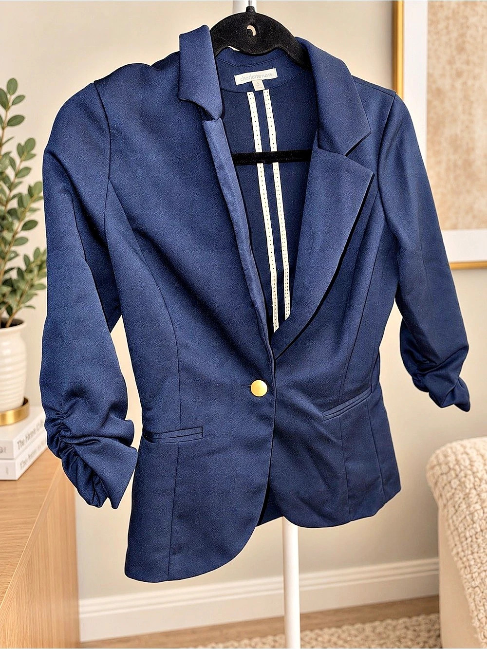 Y2K Women's Navy Blue Blazer